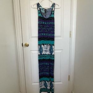 Blue and purple Maxi Dress